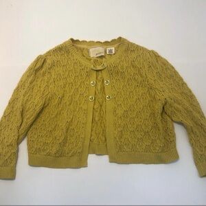 Anthropologie Yellow Knit Women's Cardigan Sweater
